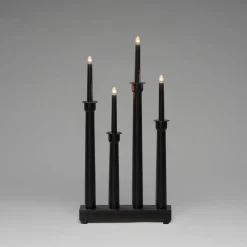Adventsstake 4 armer - Svart