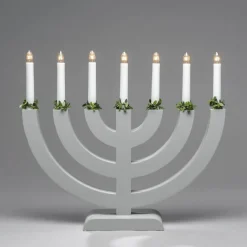 Adventsstake 7 armet - Grå
