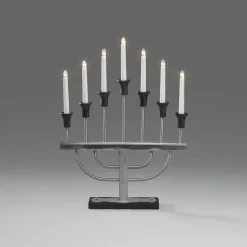 Adventsstake 7 armet ubehandlet metall
