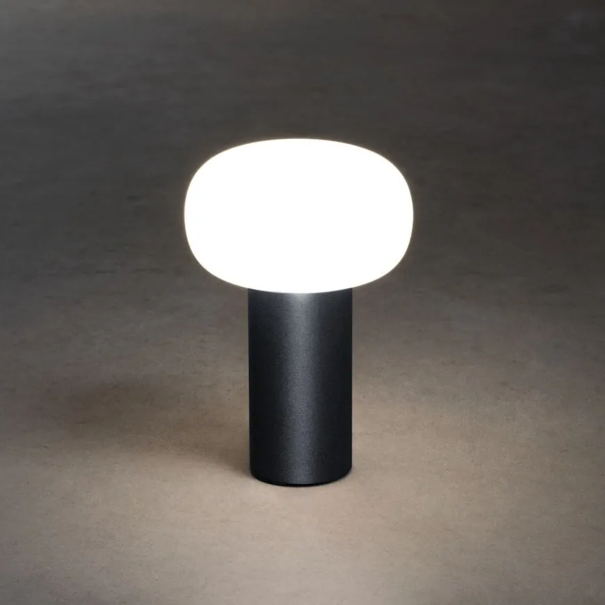 Antibes oppladbar bordlampe 2700/3000/4000K og RGB IP54 Dimbar - Antrasitt grå
