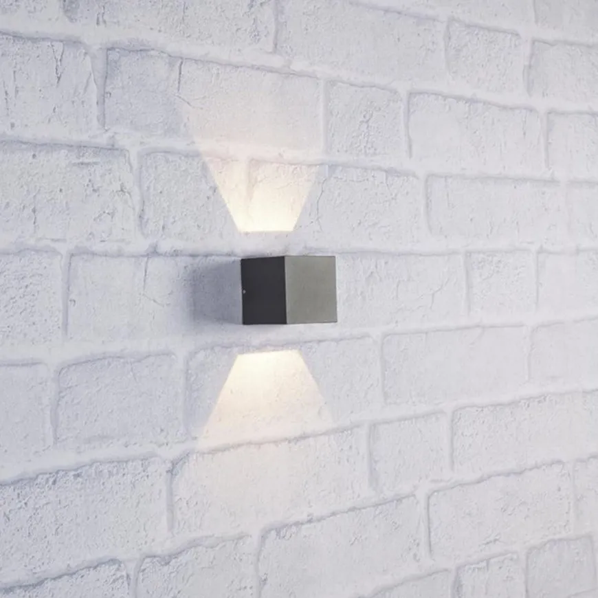 Argos vegglampe opp/ned 4 Watt 3000 Kelvin - Mørk grå - Grå