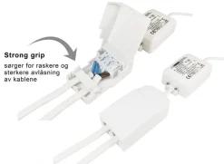 Aria D90 lavtbyggende downlight 7W 2700K IP44 m/flicker free driver dimbar - Hvit