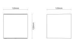 Artes round vegglampe opp/ned utendørs IP65 8W 3000K Dimbar