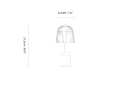 Asteea bærbar bordlampe 2W 2200 Kelvin IP65 - Oppladbar