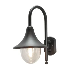 Bari vegglampe ned - Svart