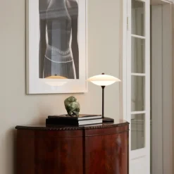 Baroni bordlampe - Matt Svart/Hvit