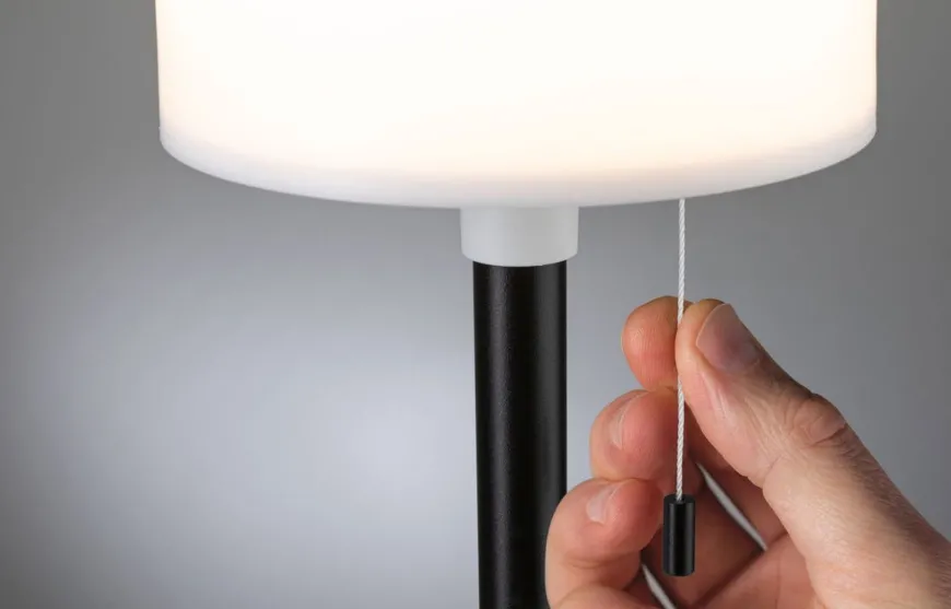 Bartja bordlampe oppladbar via USB eller solcelle 2700 Kelvin IP44
