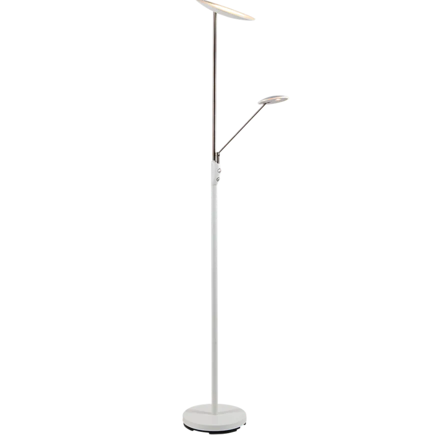 Bergamo gulvlampe m/lesearm 28+5W 183 cm 3000 Kelvin - Dimbar