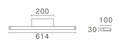 Bliz vegglampe baderom CS 2700/3000K 13,2W IP44 Dimbar - Svart