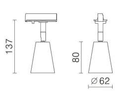 Bocca spotskinne 4 spotter 2 meter - Pure White