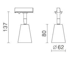Bocca spotskinne 3 spotter 1 meter - Pure White
