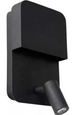 Boxer vegglampe 10W 3000 Kelvin m/USB - Svart