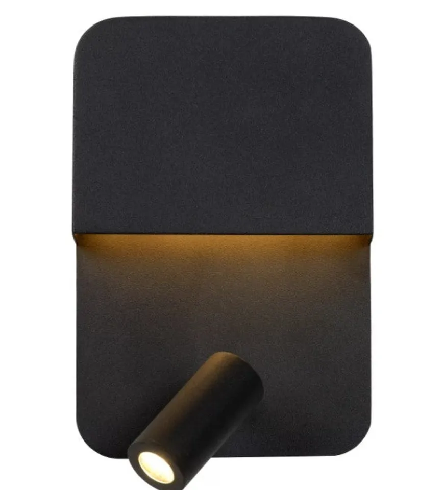 Boxer vegglampe 10W 3000 Kelvin m/USB - Svart