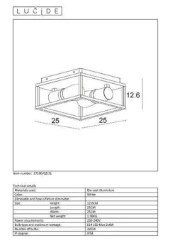 Carlyn taklampe baderom IP54