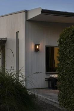 Carpi vegglampe utendørs IP44 - Svart/Klart glass
