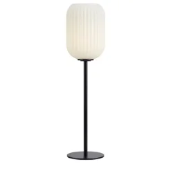 Cava bordlampe - Opalhvit/Svart - Svart / Opal