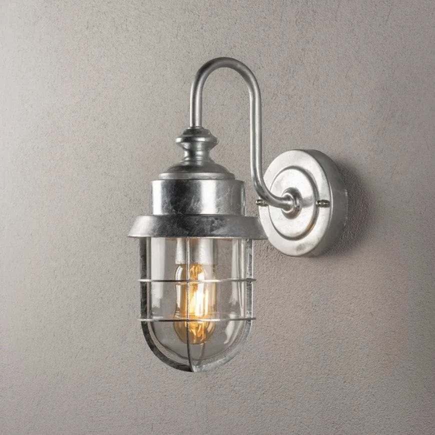 Cerignola vegglampe IP44 - Galvanisert stål