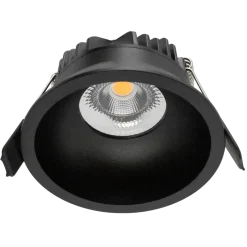 Ceto Mini Fixed lavtbyggende downlight 7W 2700K Dimbar IP44 - Svart