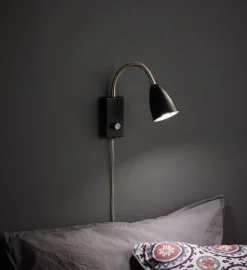 Ciro flex vegglampe - Svart/stål - Svart / Stål