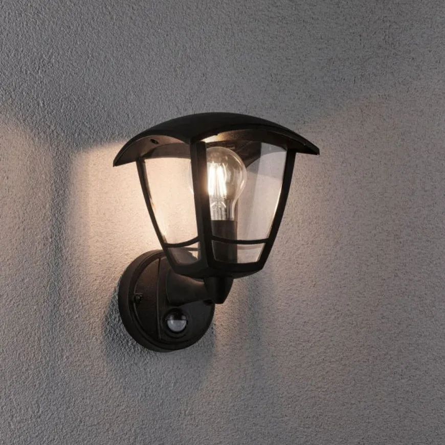 Classic vegglampe opp utendørs IP44 - Med bevegelsessensor