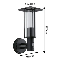 Classic vegglampe opp utendørs IP44 - Med bevegelsessensor