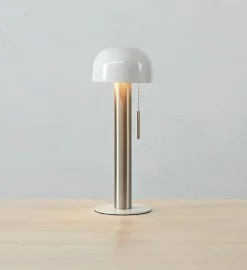Costa bordlampe 46 cm - Hvit/Nikkelfarget - Hvit / Nikkel