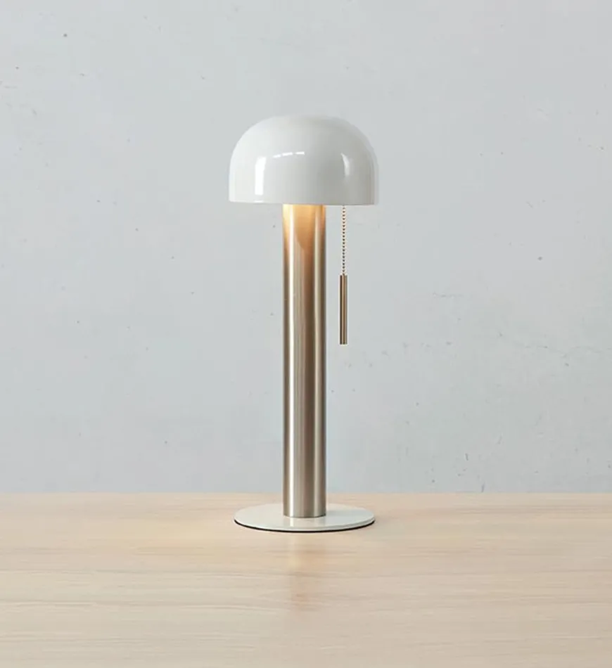 Costa bordlampe 46 cm - Hvit/Nikkelfarget - Hvit / Nikkel