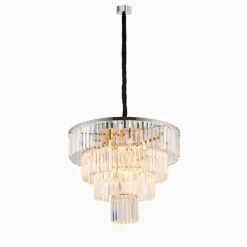 Cristal Lysekrone L - Sølv