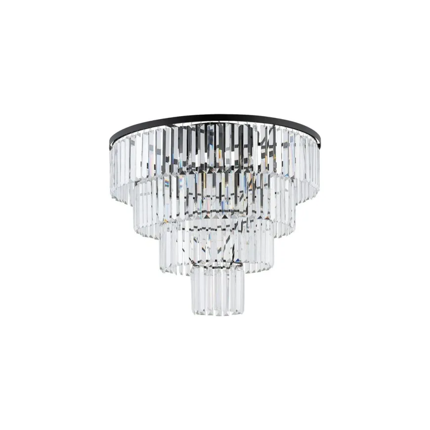 Cristal taklampe L - Svart
