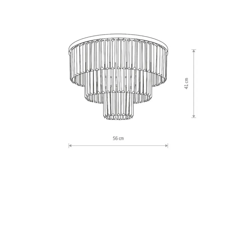 Cristal taklampe M - Sølv