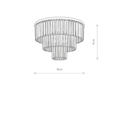 Cristal taklampe M - Svart