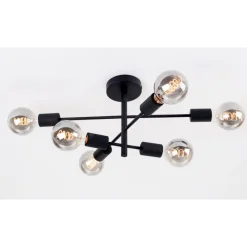 Cross taklampe 6 lys - Svart
