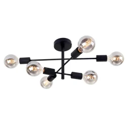Cross taklampe 6 lys - Svart