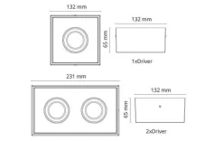 Cube Lux 2x7W LED 2700K Ra 98