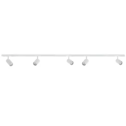 Designline Tube komplett 1,9 meter spotskinne med 5 spotter GU10 - Hvit