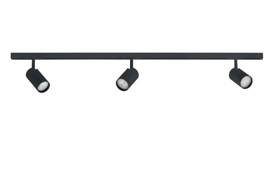 Designline Tube komplett 1 meter spotskinne med 3 spotter GU10 - Svart