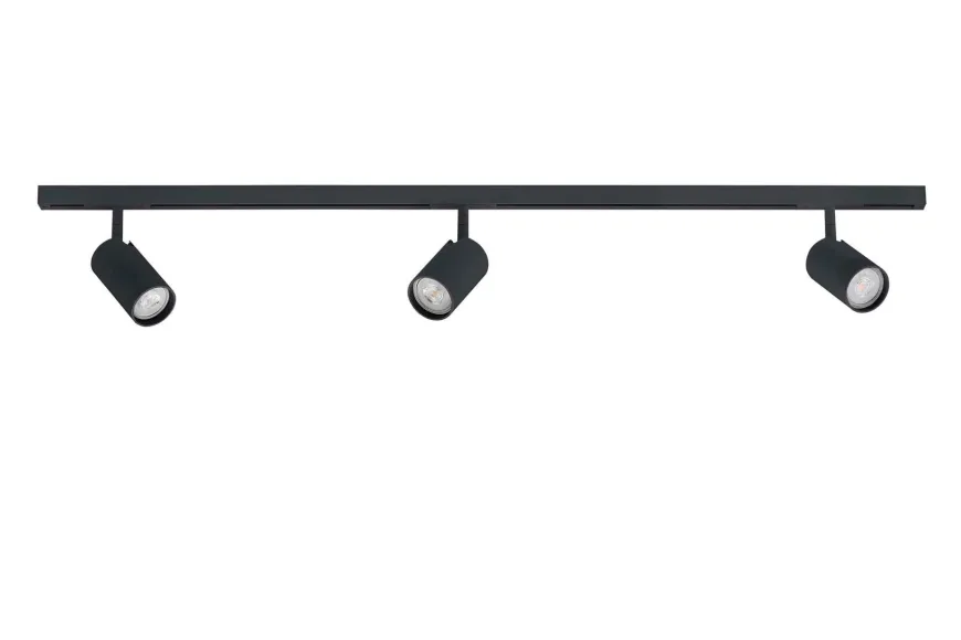 Designline Tube komplett 1.9 meter spotskinne med 3 spotter GU10 - Svart