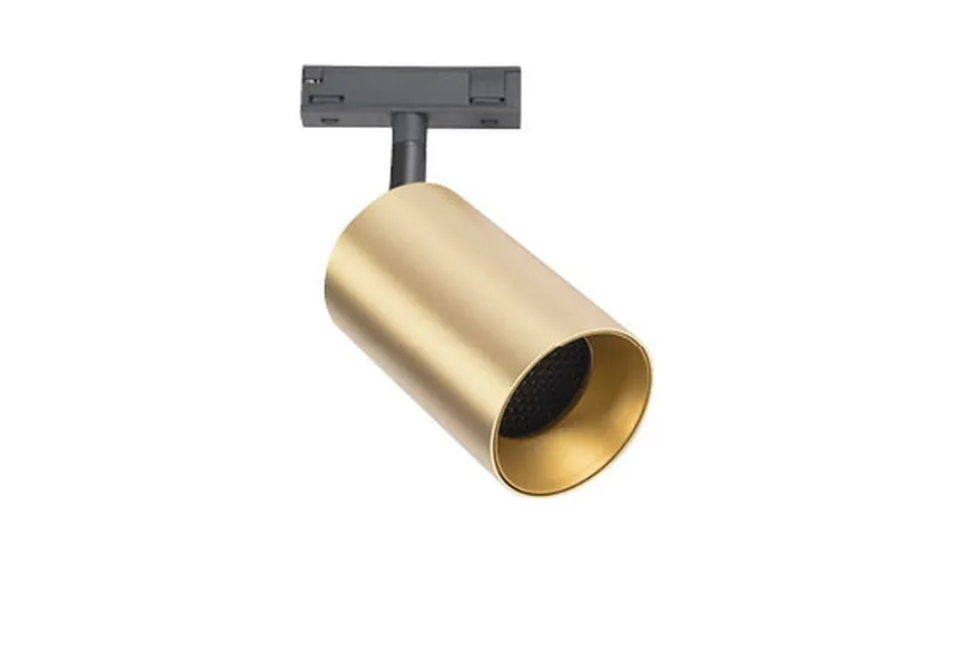 Designline Tube Pro komplett 1 meter spotskinne med 3 spotter GU10 - Svart/Messing