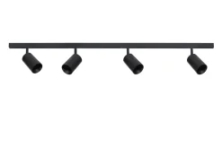 Designline Tube Pro komplett 1.9 meter spotskinne med 4 spotter GU10 - Svart