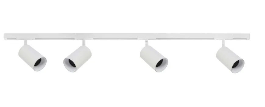 Designline Tube Pro komplett 1,9 meter spotskinne med 4 spotter GU10 - Hvit