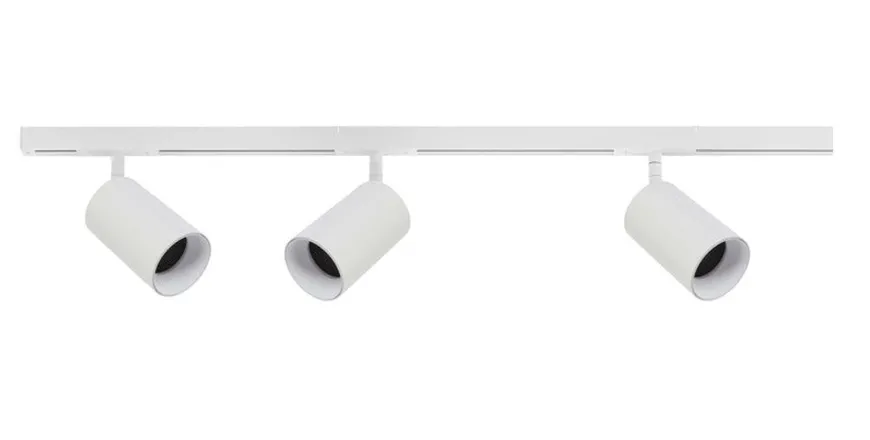 Designline Tube Pro komplett 1 meter spotskinne med 3 spotter GU10 - Hvit