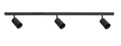 Designline Tube Pro komplett 1.9 meter spotskinne med 3 spotter GU10 - Svart