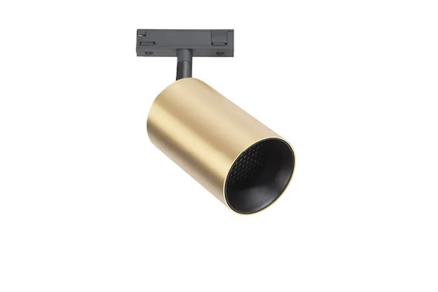 Designline Tube Pro komplett 1.9 meter spotskinne med 5 spotter GU10 - Svart/Messing