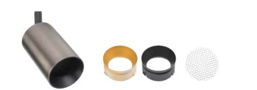 Designline Tube Pro komplett 1 meter spotskinne med 3 spotter GU10 - Svart/Titanium