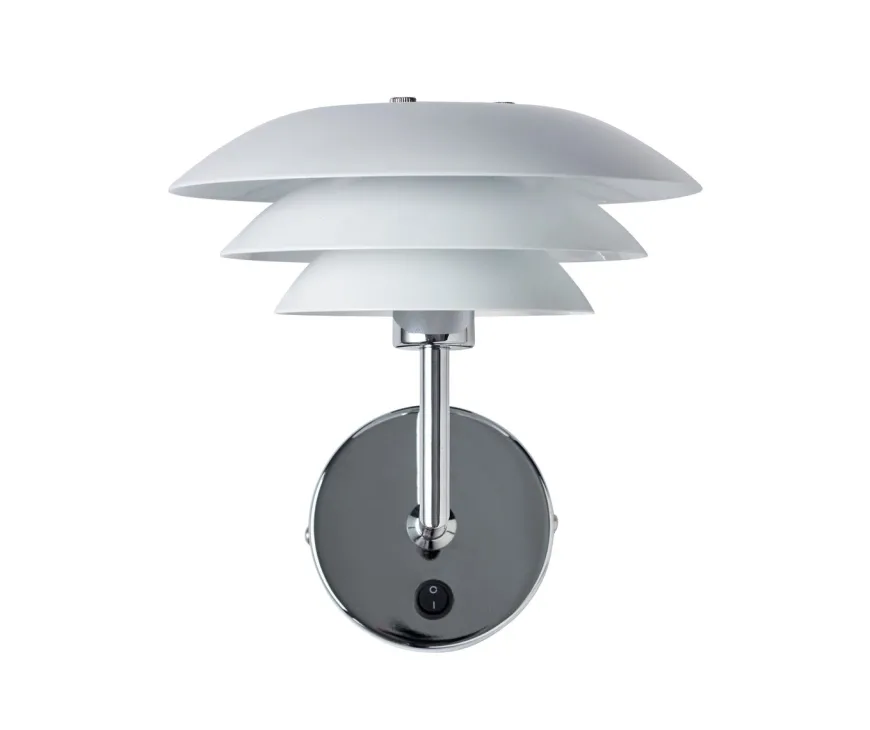 DL20 vegglampe - Krom/Hvit