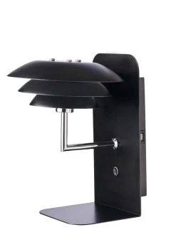 DL20 vegglampe m/USB - Svart
