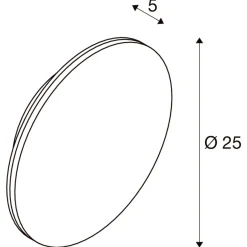 D-ring 25 cm vegglampe utendørs 15W 2700/3000 kelvin IP65 - dimbar