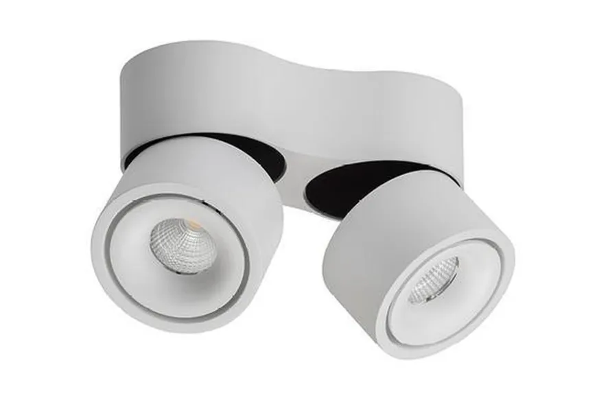 Easy mini W275 Double takspot 2x7W 2700K Dimbar Hull til ledning - Hvit