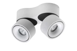 Easy W2100 Double takspot 2x10W 2700K Dimbar Hull for ledning - Hvit
