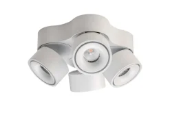 Easy W4100 Quattro 4x10W 2700K Dimbar Hull for ledning - Hvit